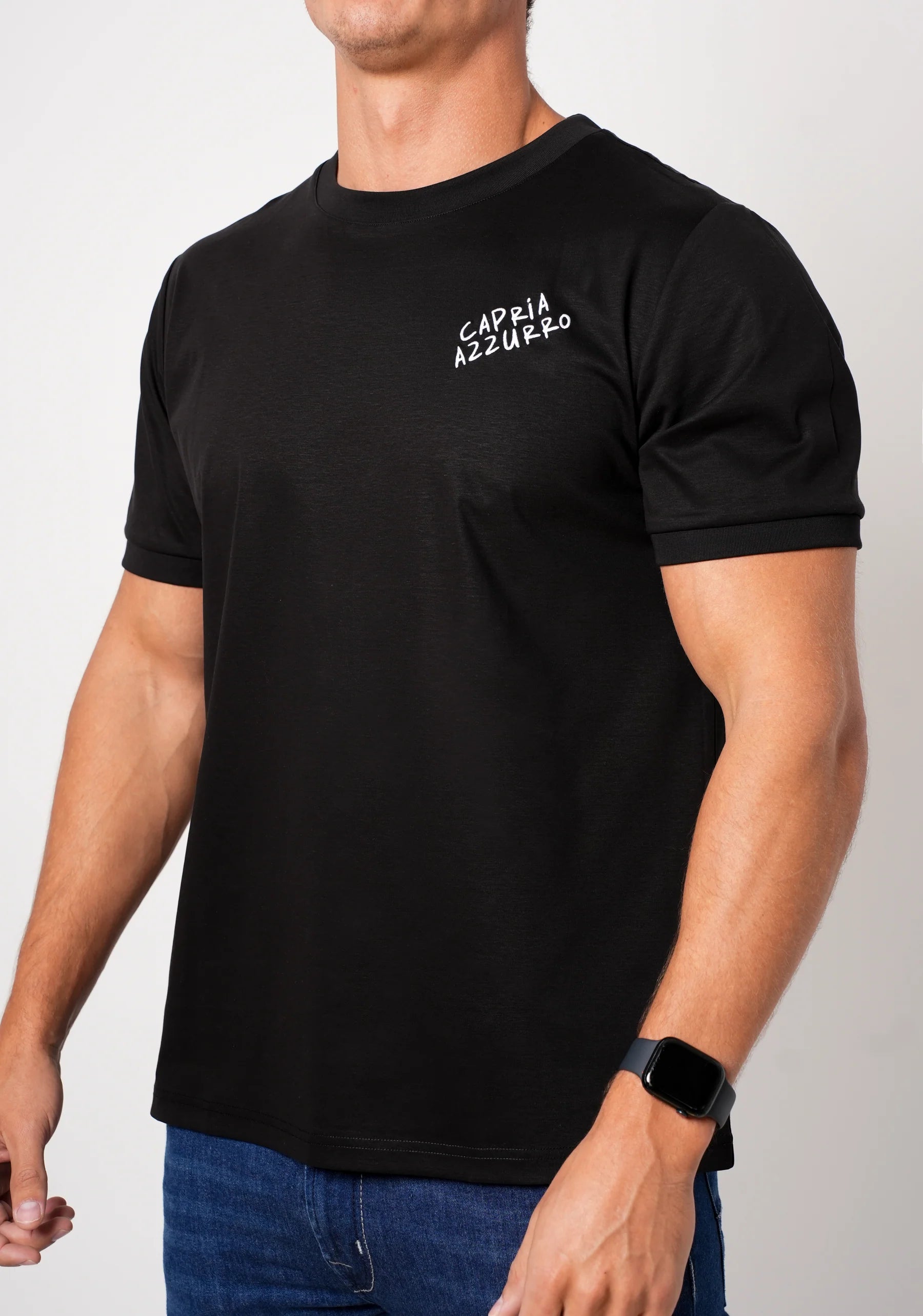 Capria Azzurro Luxury T Shirt - Black
